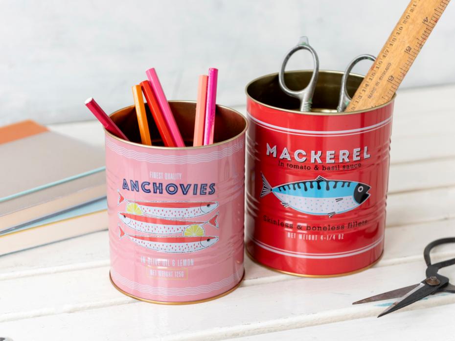 Fish tins - used for stationery